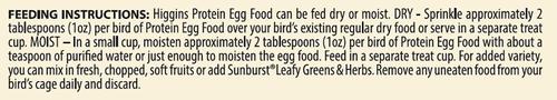 Show full view: Higgins Protein Egg Bird Food, 5-oz bag slide 6 of 8