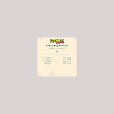 Show full view: Higgins Sunburst Freeze-Dried Fruit Cranberry Mango Small Animals Treats, .5-oz bag slide 4 of 6