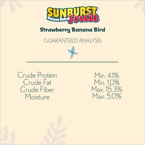 Higgins Sunburst Freeze-Dried Fruit Strawberry Banana Bird Treats, .5-oz bag