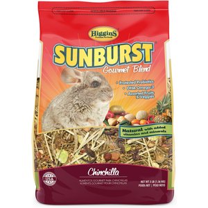 Higgins Sunburst Gourmet Blend Chinchilla Food, 3-lb bag