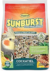 Higgins Sunburst Gourmet Blend Cockatiel Bird Food, 3-lb bag
