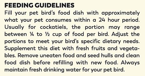 Show full view: Higgins Sunburst Gourmet Blend Cockatiel Bird Food, 3-lb bag slide 5 of 7