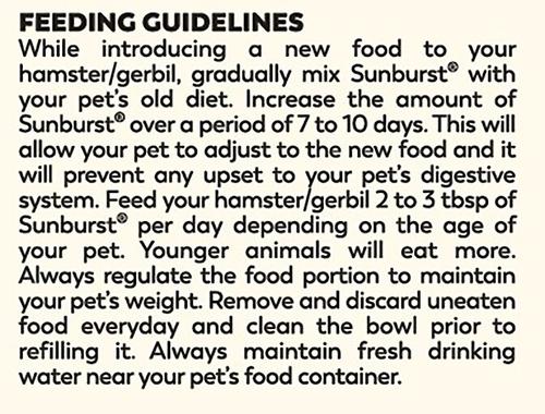 Show full view: Higgins Sunburst Gourmet Blend Gerbil & Hamster Food, 2.5-lb bag slide 9 of 10