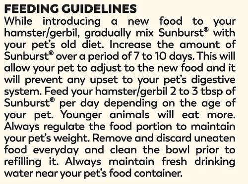 Show full view: Higgins Sunburst Gourmet Blend Gerbil & Hamster Food, 25-lb bag slide 7 of 8