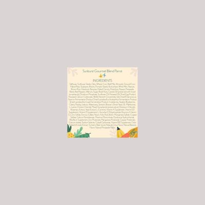Show full view: Higgins Sunburst Gourmet Blend Parrot Bird Food, 25-lb bag slide 3 of 6