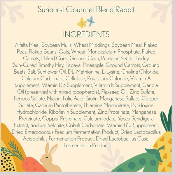 Higgins Sunburst Gourmet Blend Rabbit Food