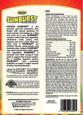 Show full view: Higgins Sunburst Gourmet Blend Rat & Mouse Food, 2.5-lb bag slide 2 of 8