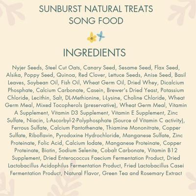 Show full view: Higgins Sunburst Gourmet Song Food Bird Treats, 3-oz bag slide 3 of 6