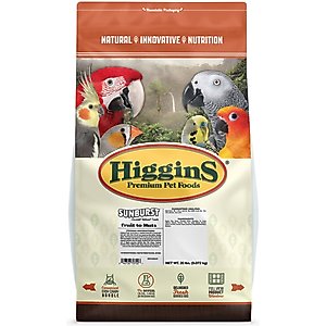 Higgins Sunburst Gourmet Treats Dried Fruits & Nuts Macaw & Conure Bird Treats, 20-lb bag
