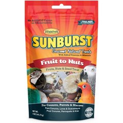 Higgins Sunburst Gourmet Treats Dried Fruits & Nuts Macaw & Conure Bird Treats, 5-oz bag