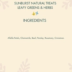 Higgins Sunburst Gourmet Treats Leafy Greens & Herbs Bird Food, 1-oz bag