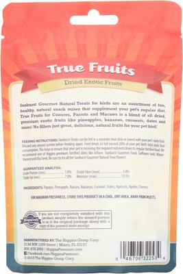 Show full view: Higgins Sunburst True Fruits Dried Exotic Fruits Bird Treats, 5-oz bag slide 3 of 7