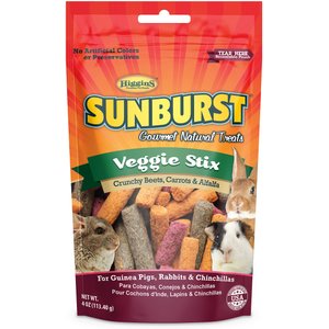 Higgins Sunburst Veggie Stix Gourmet Treats for Guinea Pigs, Rabbits & Chinchillas, 4-oz