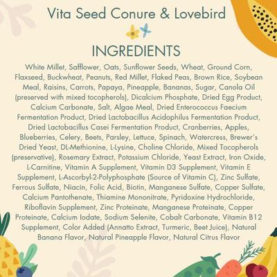 Show full view: Higgins Vita Seed Conure & Lovebird Bird Food, 2.5-lb bag slide 3 of 5