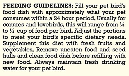 Show full view: Higgins Vita Seed Conure & Lovebird Bird Food, 25-lb bag slide 7 of 8