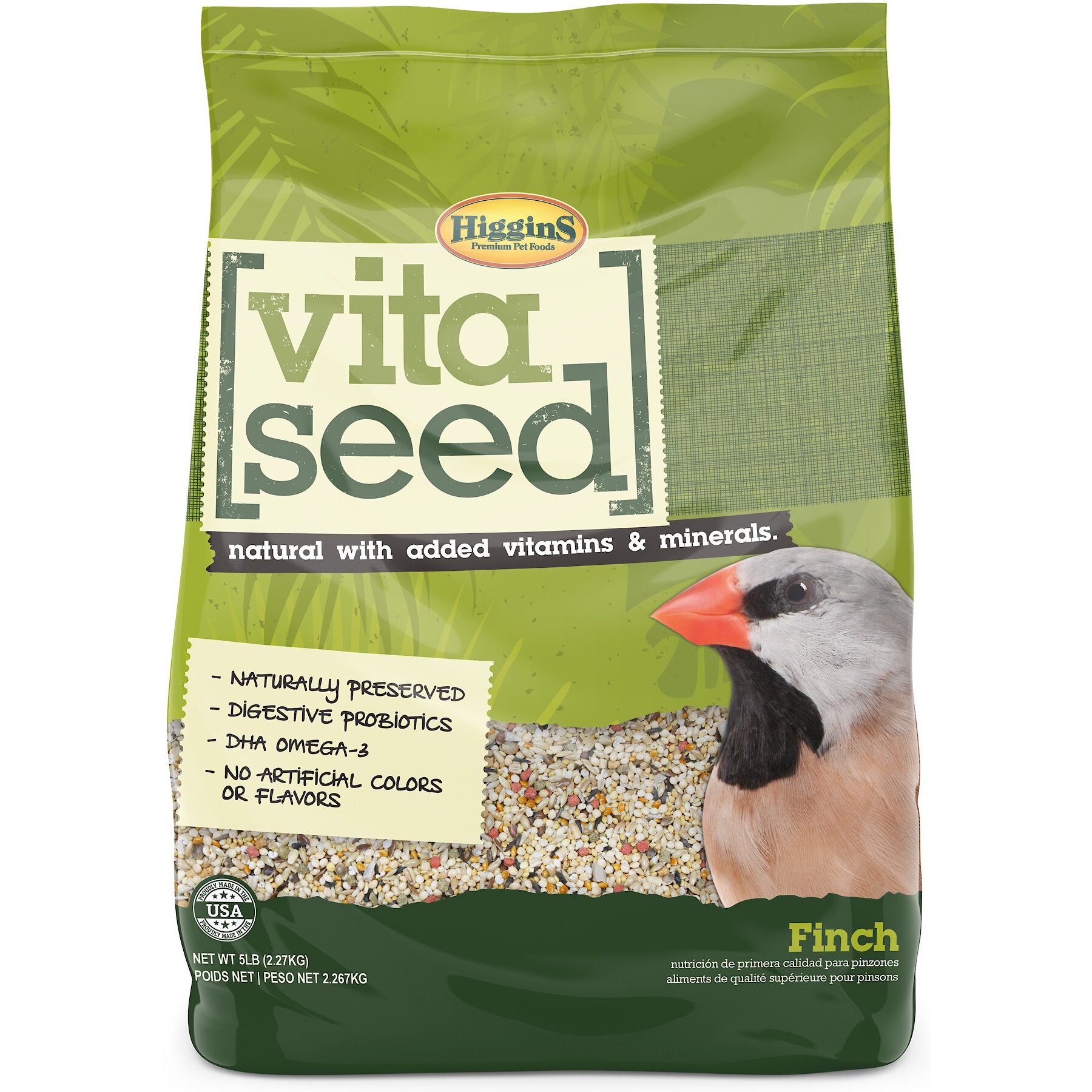 Higgins Vita Seed Finch Bird Food, 5-lb bag