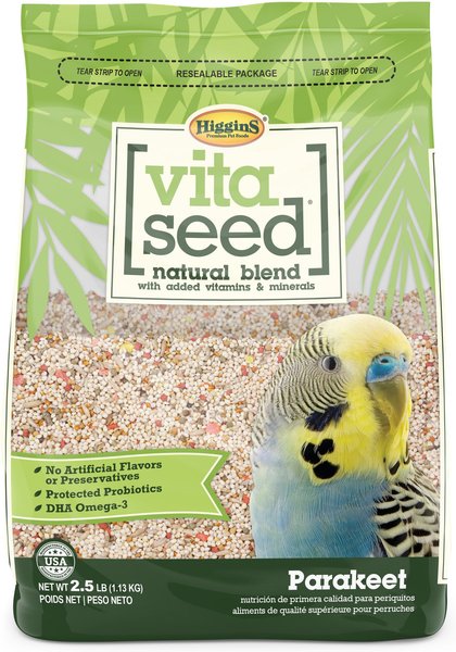 Higgins Vita Seed Parakeet Bird Food, 2.5-lb bag