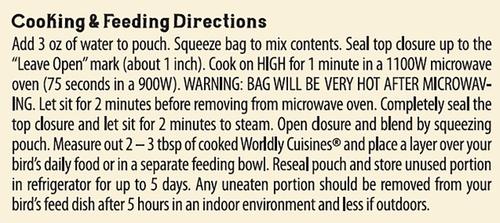 Show full view: Higgins Worldly Cuisines Tuscan Dream Bird Treats, 2-oz bag slide 5 of 6