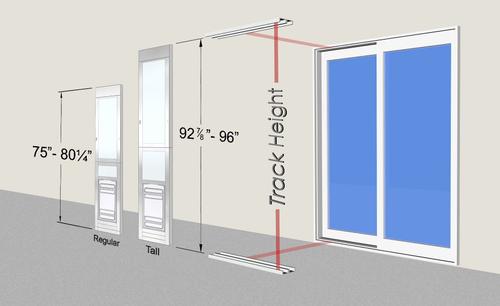 Show full view: High Tech Pet Products Armor Flex Low-E Sliding Glass Regular Height Patio Pet Door, Medium slide 6 of 11