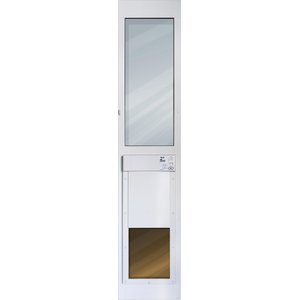 High Tech Pet Products Power Pet Door, WI-FI Smartphone Controlled Full Patio Panel for Sliding Glass Door Installations, White, Large, Tall