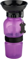 Highwave AutoDogMug Portable Dog Water Bottle & Bowl, 20-oz bottle, Purple