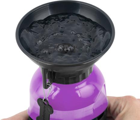 Show full view: Highwave AutoDogMug Portable Dog Water Bottle & Bowl, 20-oz bottle, Purple slide 2 of 9