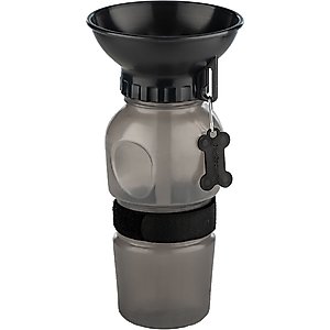 Highwave AutoDogMug Portable Dog Water Bottle & Bowl, Smoke, 20-oz bottle