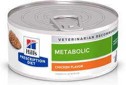 Hill's Prescription Diet Metabolic Weight Management Chicken Flavor Wet Cat Food, 5.5-oz, case of 4