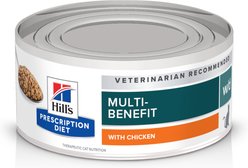 Hill's Prescription Diet w/d Multi-Benefit Chicken Wet Cat Food, 5.5-oz, case of 4