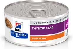 Hill's Prescription Diet y/d Thyroid Care with Chicken Wet Cat Food, 5.5-oz, case of 4