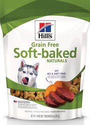 Hill's Grain-Free Soft-Baked Naturals with Beef & Sweet Potatoes Dog Treats, 8-oz bag, bundle of 2