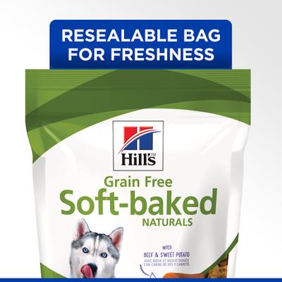 Show full view: Hill's Grain-Free Soft-Baked Naturals with Beef & Sweet Potatoes Dog Treats, 8-oz bag slide 6 of 12