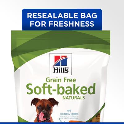 Show full view: Hill's Grain-Free Soft-Baked Naturals with Chicken & Carrots Dog Treats, 8-oz bag slide 6 of 12