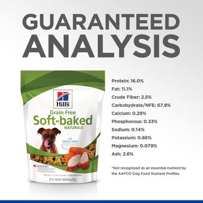 Show full view: Hill's Grain-Free Soft-Baked Naturals with Chicken & Carrots Dog Treats, 8-oz bag slide 8 of 12
