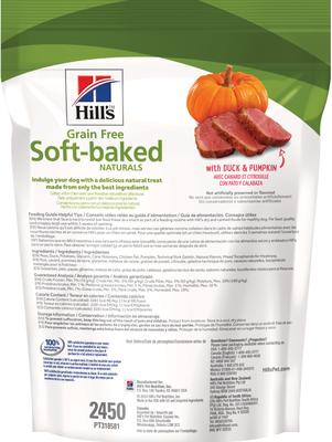 Show full view: Hill's Grain-Free Soft-Baked Naturals with Duck & Pumpkin Dog Treats, 8-oz bag slide 3 of 13