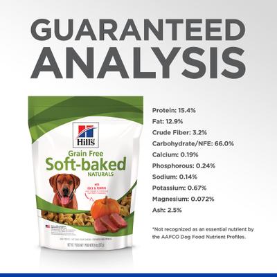 Show full view: Hill's Grain-Free Soft-Baked Naturals with Duck & Pumpkin Dog Treats, 8-oz bag slide 9 of 13