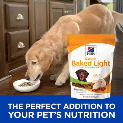 Show full view: Hill's Natural Baked Light Medium Biscuits with Real Chicken Dog Treats, 2.8-oz bag, 2 count slide 7 of 10