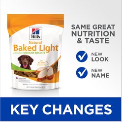Hill's Natural Baked Light Medium Biscuits with Real Chicken Dog Treats, 8-oz bag slide 2 of 6