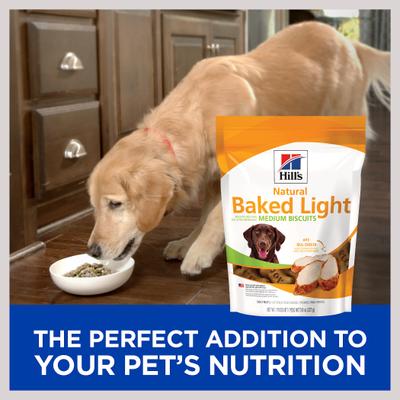 Show full view: Hill's Natural Baked Light Medium Biscuits with Real Chicken Dog Treats, 8-oz bag slide 7 of 10