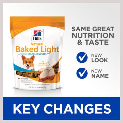 Show full view: Hill's Natural Baked Light Biscuits with Real Chicken Dog Treats, 8-oz bag slide 3 of 10