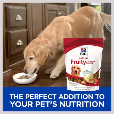 Show full view: Hill's Natural Fruity Snacks with Apples & Oatmeal Crunchy Dog Treats, 8-oz bag slide 7 of 12