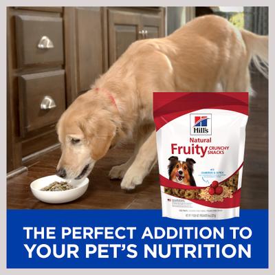 Show full view: Hill's Natural Fruity Snacks with Cranberries & Oatmeal Crunchy Dog Treats, 8-oz bag slide 7 of 10
