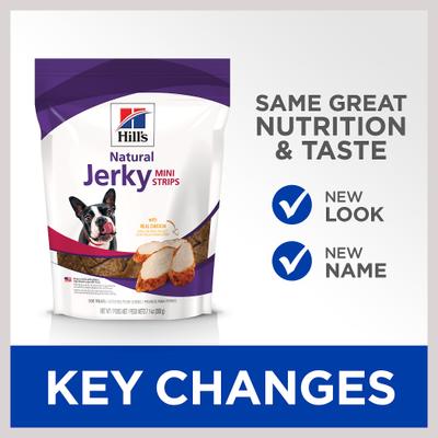 Show full view: Hill's Natural Jerky Mini-Strips with Real Chicken Dog Treats, 7.1-oz bag slide 3 of 10