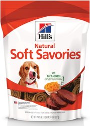 Hill's Natural Soft Savories with Beef & Cheddar Dog Treats, 8-oz bag