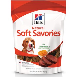 Hill's Natural Soft Savories with Beef & Cheddar Dog Treats, 8-oz bag