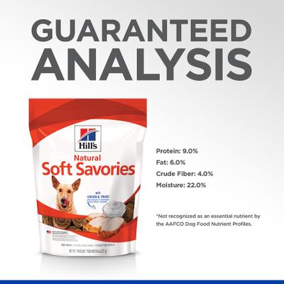 Show full view: Hill's Natural Soft Savories with Chicken & Yogurt Dog Treats, 8-oz bag slide 8 of 12