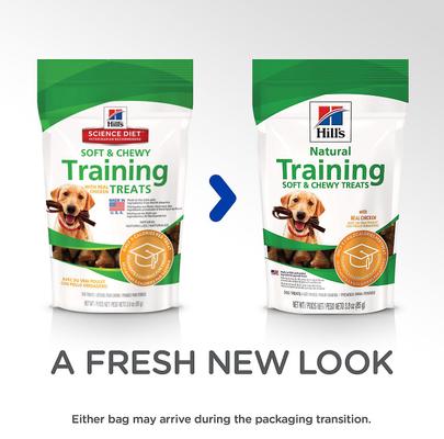 Show full view: Hill's Natural with Real Chicken Soft & Chewy Training Dog Treats, 6-oz bundle slide 3 of 13
