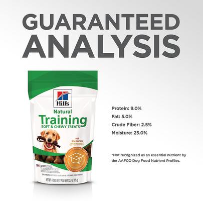 Show full view: Hill's Natural with Real Chicken Soft & Chewy Training Dog Treats, 3-oz bag, bundle of 6 slide 6 of 13