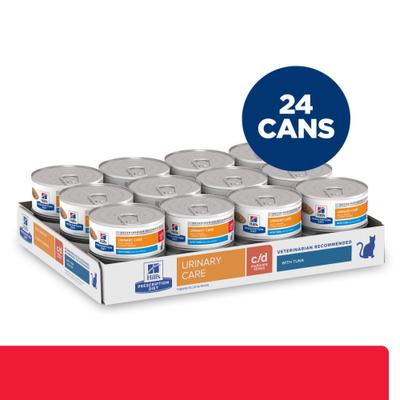 Show full view: Hill's Prescription Diet c/d Multicare Stress Urinary Care with Tuna Wet Cat Food, 5.5-oz can, case of 24 slide 4 of 11