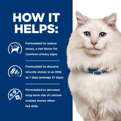 Show full view: Hill's Prescription Diet c/d Multicare Urinary Care Stress Chicken & Vegetable Stew Wet Cat Food, 2.9-oz can, case of 4 slide 6 of 13
